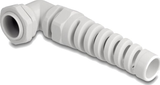 Delock - Kabelgland - Strain Relief, 90° Angled, Pg16 - Grå, Ral 7035