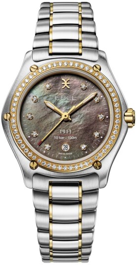 Ebel 1911 Dameklokke 1216661 Grå/18 karat gult gull Ø30 mm