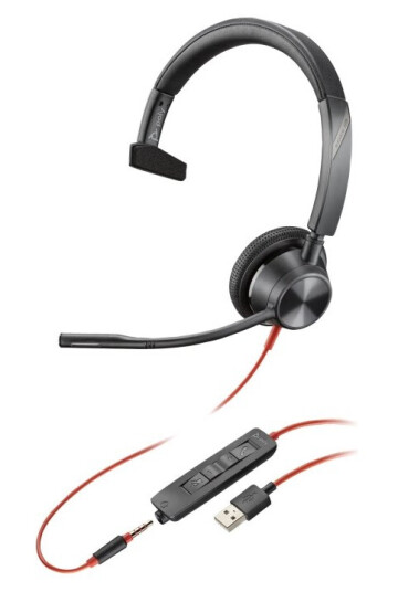 Poly Blackwire 3315 - Blackwire 3300 Series - Hodesett - On-Ear - Kablet - 3,5 Mm Jakk, Usb-A - Svart Poly Blackwire 3315 - Blackwire 3300 Series - Hodesett - On-Ear - Kablet - 3,5 Mm Jakk, Usb-A - Svart