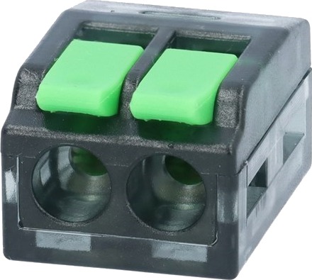 Koblingsklemme 2 Leder Transparent Med Åpner
