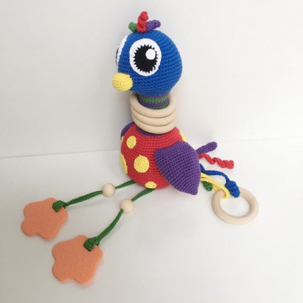 Aktivitetsstruts av Rito Krea Bamse Hekleoppskrift 22cm  Aktivitetsstruts av Rito Krea Bamse Hekleoppskrift 22cm