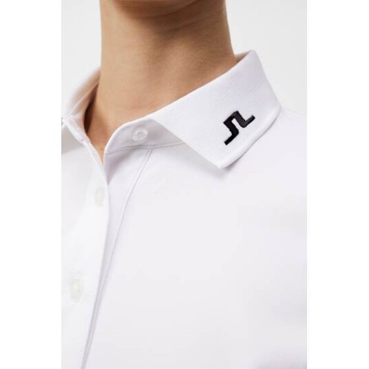 J . Lindeberg Tour Tech Golf Polo Dame White S J . Lindeberg Tour Tech Golf Polo Dame White S