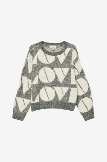 Vero Moda Girl Pullover vmLove LS O neck Grå