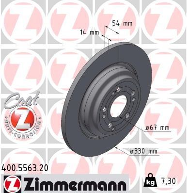 Bremseskive ZIMMERMANN 400.5563.20