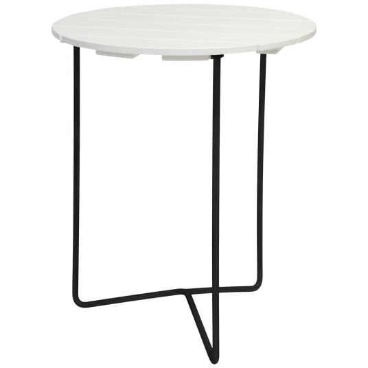 Grythyttan Stålmöbler Grythyttan Stålmöbler 6B Bord Ø60 cm White lacquered Eik / Sort