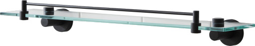 Glasshylle svart 50 cm