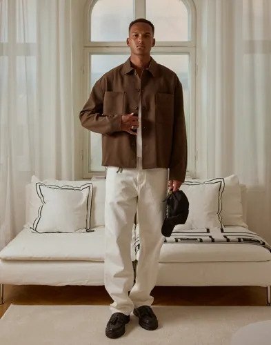 Que Sera Sera Brody Boxy Overshirt Overshirts Brun