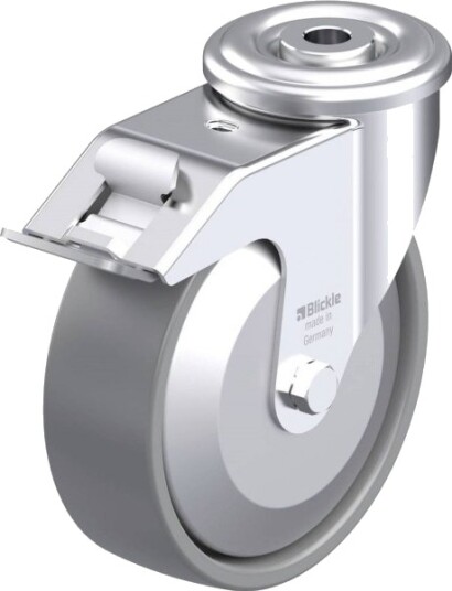 Blickle 887292 Ler-Po 125Ka-Fi-Els-Fa Styrehjul I Stål, Hjuldiameter 125 Mm, Bæreevne (Maks.) 150 Kg – 1 Stk