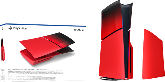 PS5 Slim Reservedeksel Techno Red
