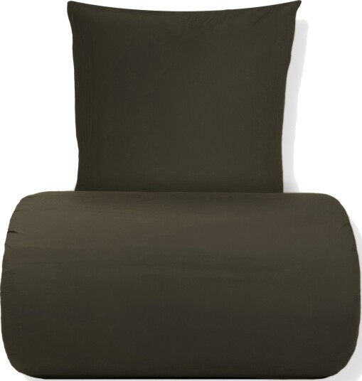 Nordstrand Home Sengetøy 140x220 cm   Stonewashed   Firm mørkebrun