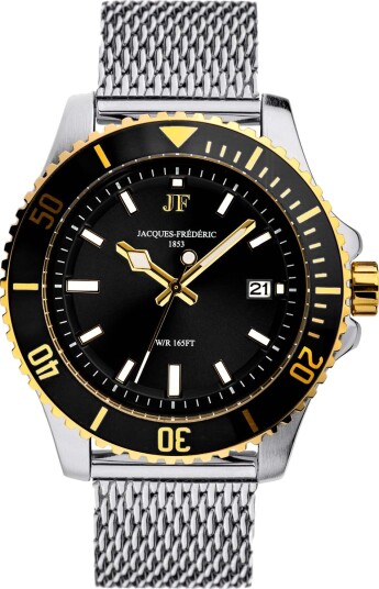 Jacques Frédéric Nautique Mesh 18K Gold / Steel / Black Jacques Frédéric Nautique Mesh 18K Gold / Steel / Black