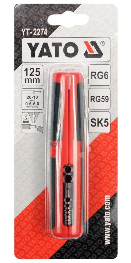 Yato YT-2274 Isolasjonsstripper 0,5-6 mm2 for Runde Kabler Yato YT-2274 Isolasjonsstripper 0,5-6 mm2 for Runde Kabler