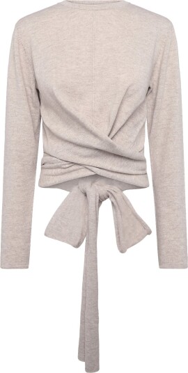 Dante6 Dante6 Benyo Knitted Wrap Top   WARM GREIGE   XL