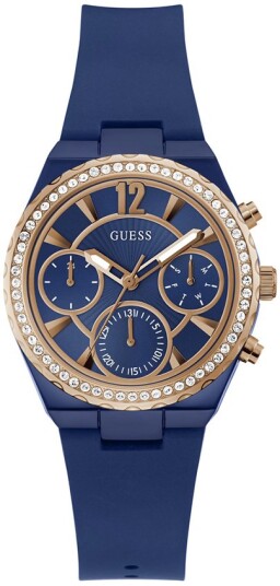 Guess Dameklokke GW0697L3 Multifunction Blå/Gummi Ø36.5 mm Guess Dameklokke GW0697L3 Multifunction Blå/Gummi Ø36.5 mm