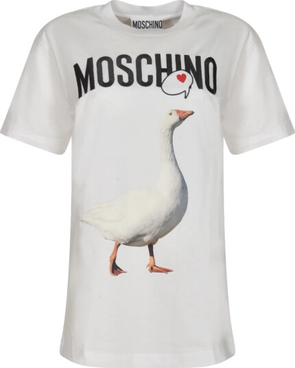 Moschino Dame Topper Hvit M,