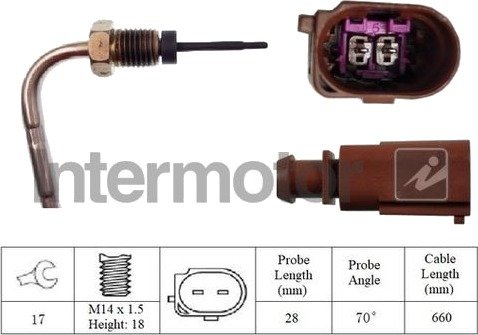 Sensor, eksostemperatur INTERMOTOR 27190