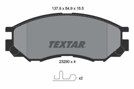 Bremseklosser TEXTAR 2329002 Bremseklosser TEXTAR 2329002
