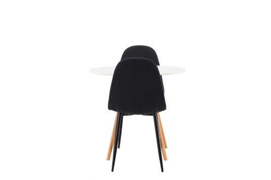 Venture Design Danburi & Polar spisegruppe Svart/hvit 2 stoler & bord 60 cm