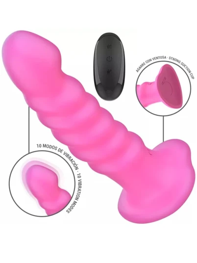 Cindy Spiral Vibrator Remote Pink 19 cm