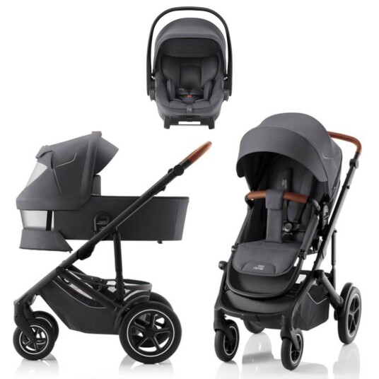 Komplett Barnevogn Britax Smile 5Z Midnight Grey + Baby-Safe Core
