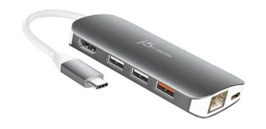 j5create JCD383 - docking station - USB-C 3.1 - HDMI - GigE
