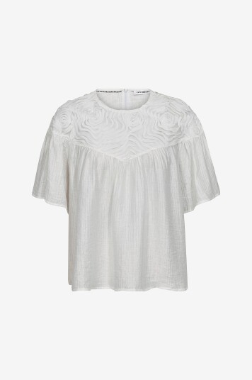 co’couture Bluse Tassycc Flower SS Blouse Hvit co’couture Bluse Tassycc Flower SS Blouse Hvit