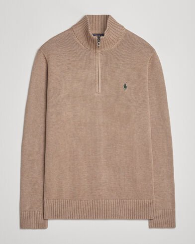 Polo Ralph Lauren Cotton Pullover Half-Zip Bronze Melange