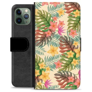 iPhone 11 Pro Premium Lommebok-deksel Rosa Blomster
