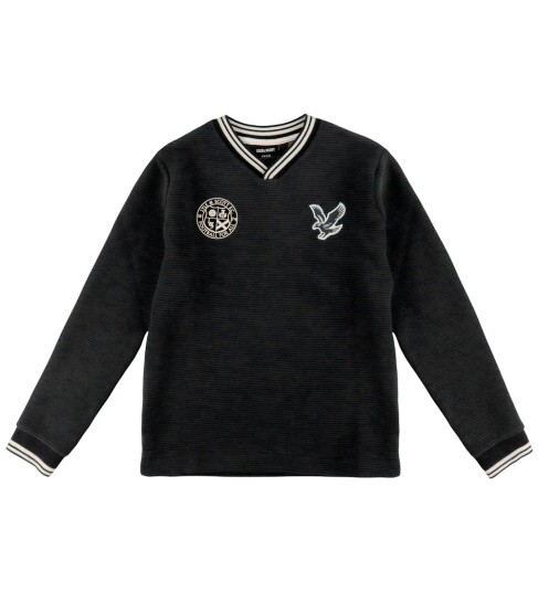 Lyle & Scott Football Sweatshirt - Black - 140-146