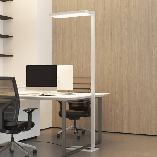 Arcchio LED-gulvlampe Timon 54W hvit høyde 195 cm,