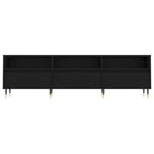 TV benk svart 150x30x44,5 cm konstruert tre