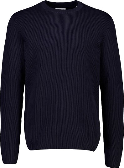Lindbergh Rib Knitted O Neck Knit Navy XXL