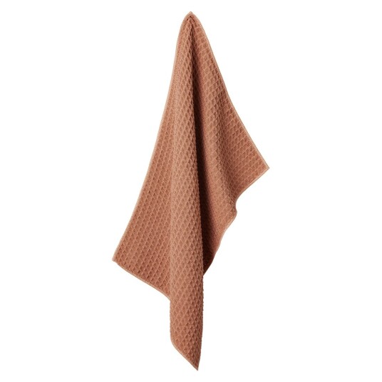 Vaffel mikrofiber kjøkkenhåndkle 40x60cm Fersken Oransje