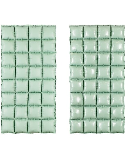 Tosidig Mintgrønn Matt/Glossy Waffle Folie Ballong for Backdrop/Bakgrunn 55x110 cm