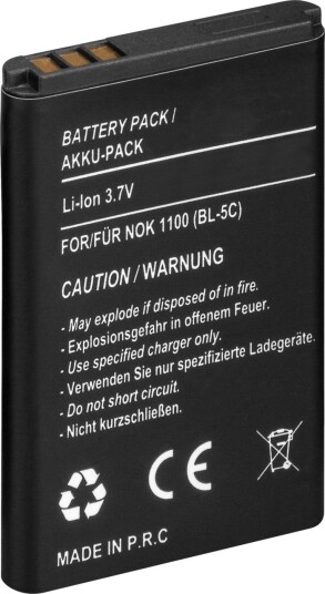 Erstatningsbatteri for Nokia BL-5C og BL-6C