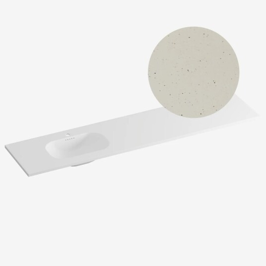 Korsbakken Nice Heldekkende Terrazzo Sand 200cm Venstre