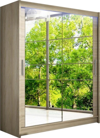 Westa Garderob 150x58x200 cm - Beige / Hvit
