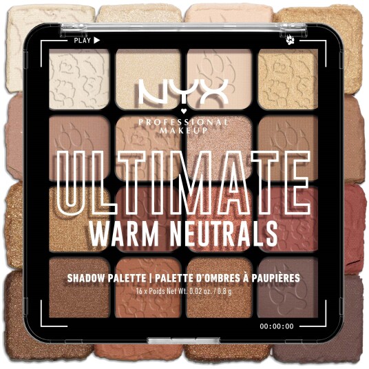 NYX Professional Makeup Ultimate Color Palette 16 Pan Warm Neutra NYX Professional Makeup Ultimate Color Palette 16 Pan Warm Neutra
