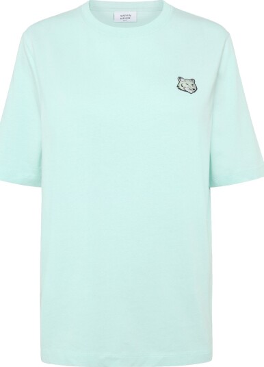 Maison Kitsune Bold Fox Head Patch Comfort Tee Shirt Green XS