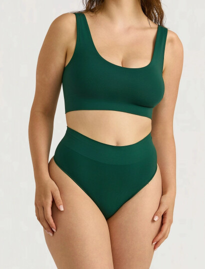 Organic Basics Smooth Thong - Green - S