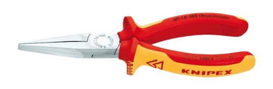Knipex 30 16 160 VDE Nesetang 160 mm Rød/Gul for Håndverktøy Knipex 30 16 160 VDE Nesetang 160 mm Rød/Gul for Håndverktøy