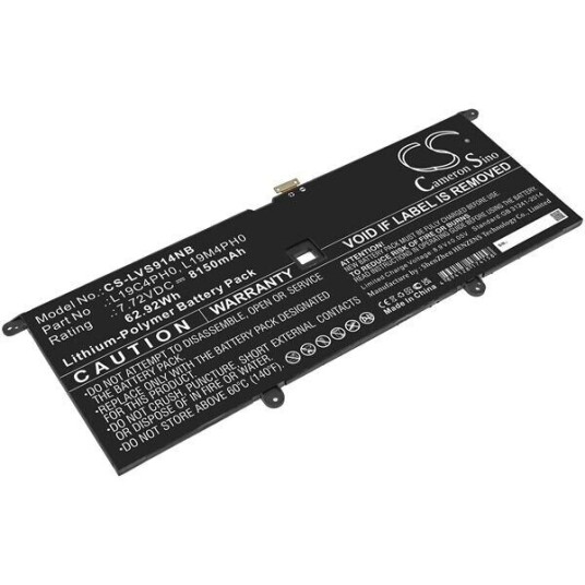 Lenovo Yoga Slim 9 14ITL05 82D2 batteri (8150 mAh 7.72 V, Sort)