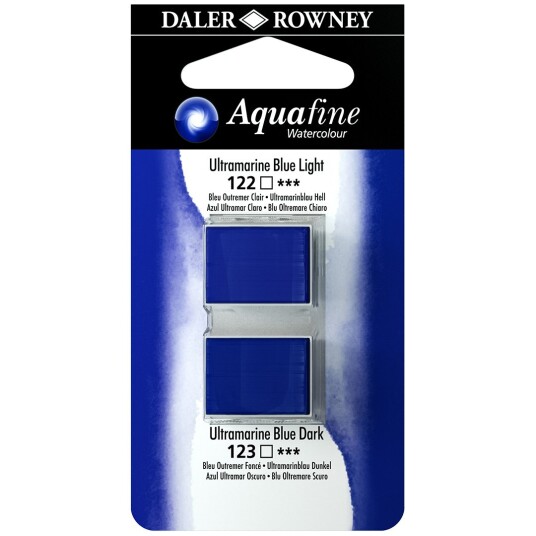 Aquafine Aquarelle Half pan Duo Ultramarine Blue Light/Ultramarine Blue