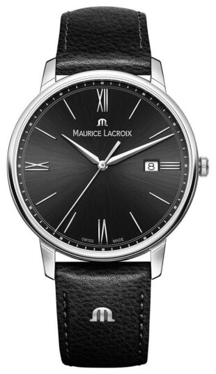 Maurice Lacroix Herreklokke EL1118 SS001 310 1 Eliros Date Sort/Lær