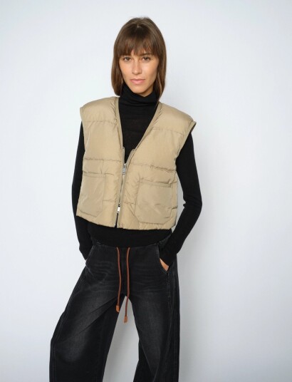 MOS MOSH Mmmanja Down Vest Beige XS MOS MOSH Mmmanja Down Vest Beige XS