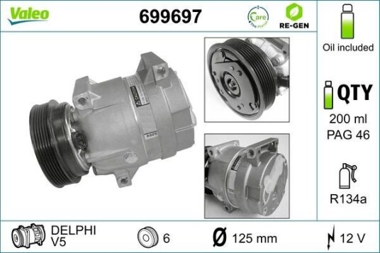 AC-kompressor VALEO 699697