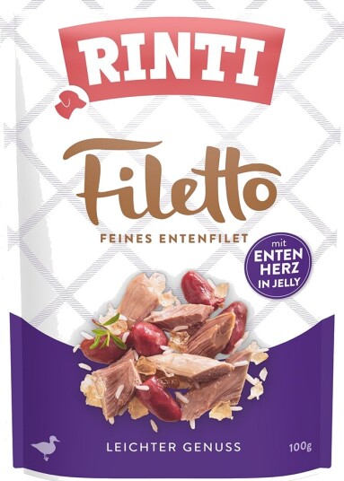 Rinti Våtfôr Filetto Pose I Gelé And Med Andehjerte 24 X 100 G Rinti Våtfôr Filetto Pose I Gelé And Med Andehjerte 24 X 100 G