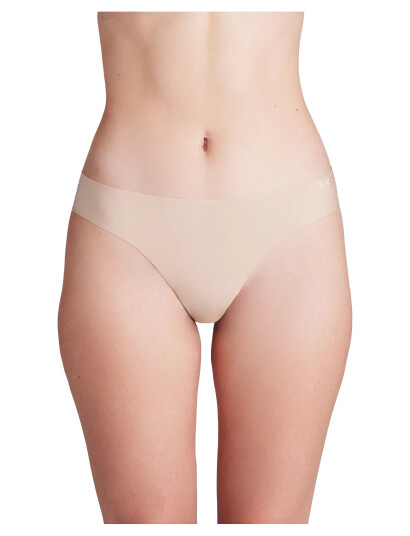 Under Armour Ua Pure Stretch No Show Thong -Solid 3Pk - Beige - XL