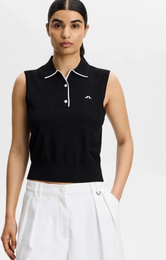 J. Lindeberg 30Y Becca Knit Polo White M