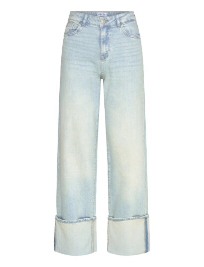 Pieces Pcsilke Mw Fold Up Denim Jeans Blue 32 x 32 Pieces Pcsilke Mw Fold Up Denim Jeans Blue 32 x 32